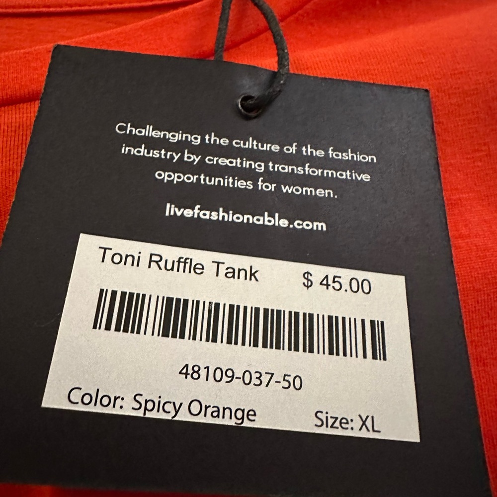 NWT ABLE Toni Ruffle Tank - Picture 6 of 7